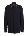 Missoni Man Shirt Midnight Blue Size 42 Wool, Viscose In Blue