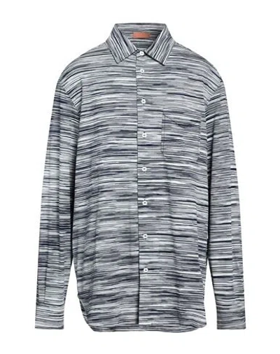 Missoni Man Shirt Navy Blue Size 3xl Cotton