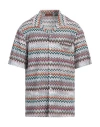 Missoni Zigzag Pattern Short-sleeved Bowling Shirt In White