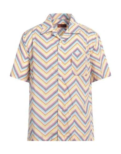 Missoni Man Shirt Yellow Size Xxl Cotton