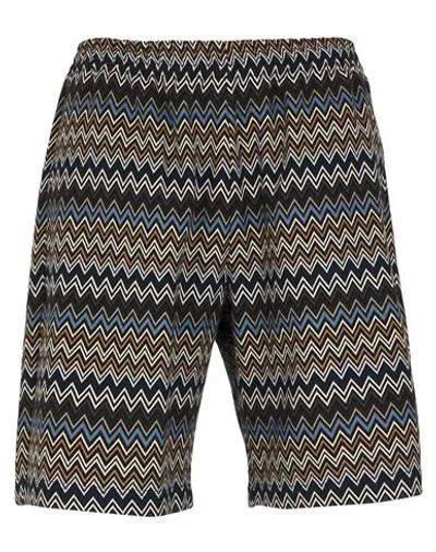 Missoni Crochet-knit Cotton Shorts In Black