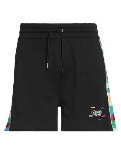 MISSONI MISSONI SPORT MAN SHORTS & BERMUDA SHORTS BLACK SIZE XL COTTON