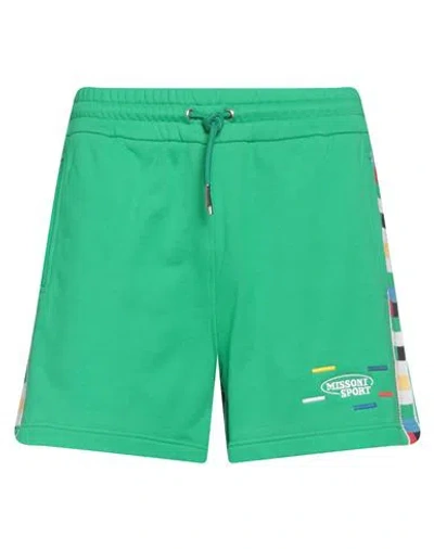 Missoni Sport Man Shorts & Bermuda Shorts Green Size Xl Cotton