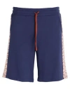 Missoni Cotton Bermuda Shorts In Blue