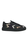 Missoni Man Sneakers Black Size 9 Textile Fibers In Black