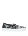 Missoni Space-dyed Stretch-knit Slip-on Sneakers In Black