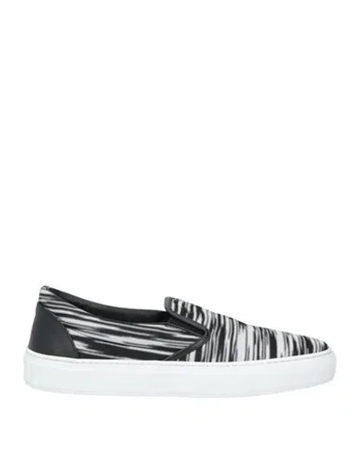 Missoni Space-dyed Stretch-knit Slip-on Sneakers In Black