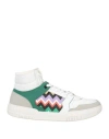 Missoni Zigzag-pattern High-top Sneakers In White
