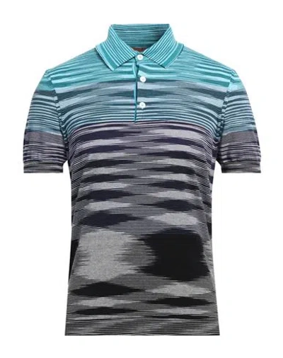 Missoni Man Sweater Azure Size 42 Cotton In Blue