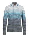 Missoni Man Sweater Azure Size Xl Cotton In Blue