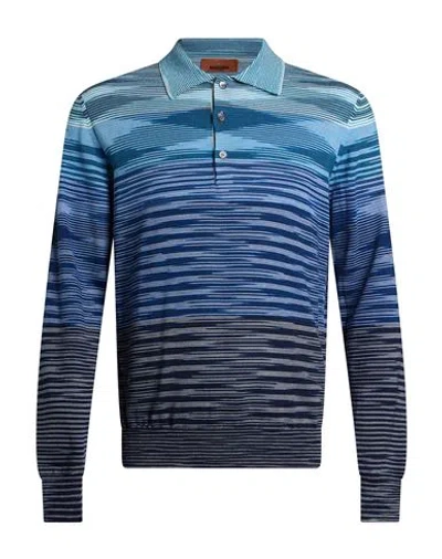 Missoni Man Sweater Blue Size 36 Wool