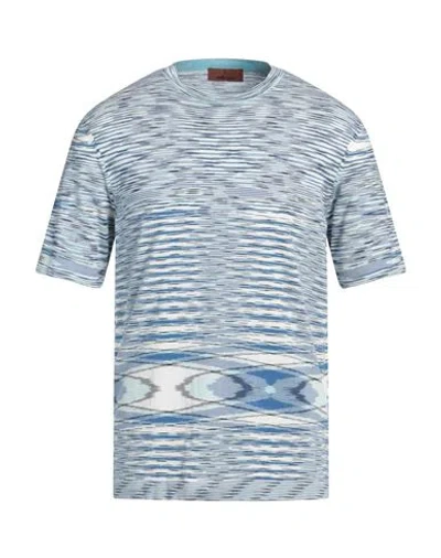 Missoni Man Sweater Blue Size 44 Cotton