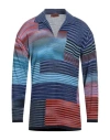 Missoni Man Sweater Blue Size 44 Cotton In Multi