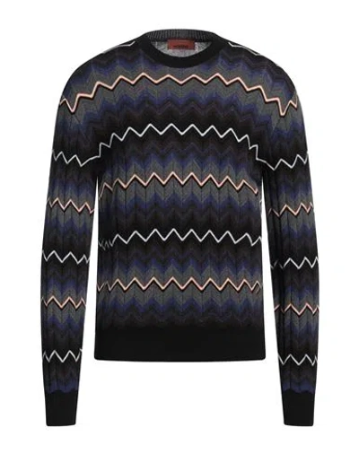 Missoni Man Sweater Dark Brown Size 44 Cotton, Wool