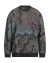 Missoni Man Sweater Dark Brown Size L Viscose, Wool, Metallic Fiber