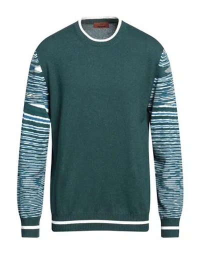 Missoni Man Sweater Dark Green Size 46 Cashmere