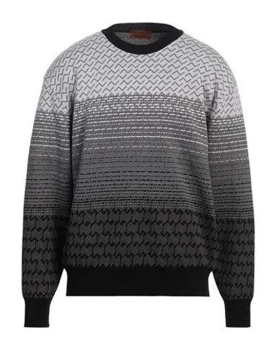 Missoni Chevron-knit Jacquard Jumper In Grey