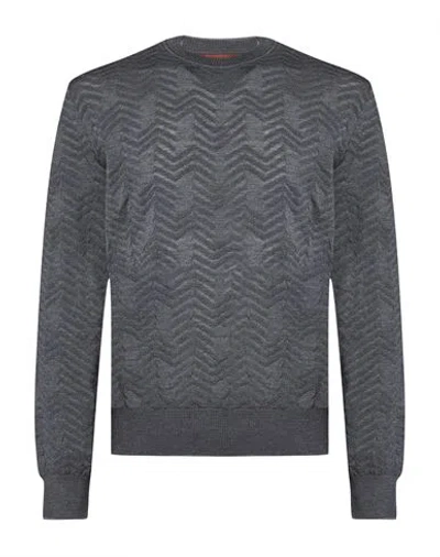 Missoni Man Sweater Grey Size Xxl Wool, Viscose In Gray
