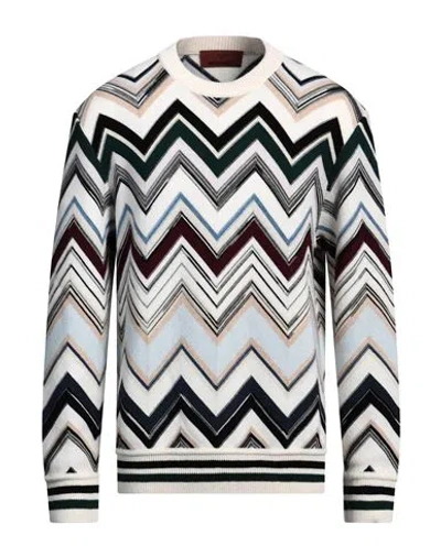 Missoni Man Sweater Ivory Size 40 Wool, Cotton In White