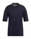 Missoni Man Sweater Midnight Blue Size 44 Cotton, Viscose In Black