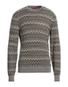 Missoni Man Sweater Military Green Size Xl Cotton, Cashmere, Silk