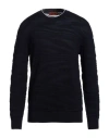 Missoni Man Sweater Navy Blue Size 36 Wool, Viscose