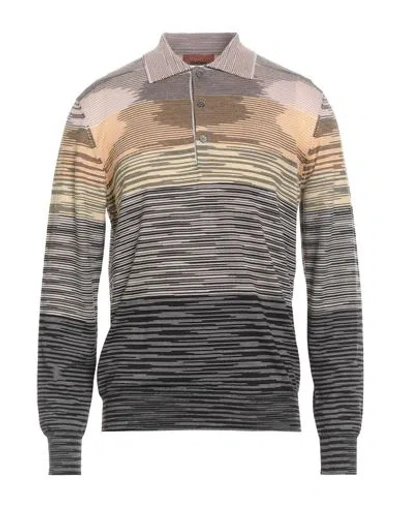 Missoni Man Sweater Pastel Yellow Size 44 Wool In Gray