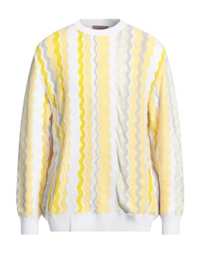 Missoni Man Sweater Yellow Size 42 Cotton, Viscose, Polyamide In Yellow