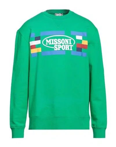 Missoni Man Sweatshirt Green Size Xxl Cotton