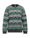 Missoni Man Sweatshirt Green Size L Polyester, Wool