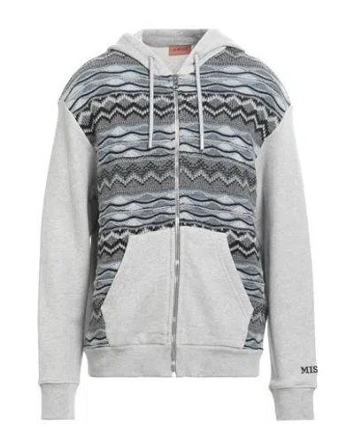 Missoni Man Sweatshirt Grey Size M Cotton, Wool