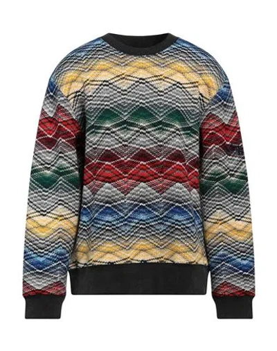 Missoni Man Sweatshirt Grey Size L Polyester, Wool