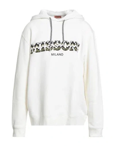 Missoni Man Sweatshirt Ivory Size Xxl Cotton In White