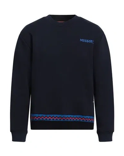 Missoni Man Sweatshirt Midnight Blue Size M Cotton