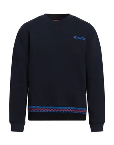 Missoni Crew Neck Sweatshirt In Blue