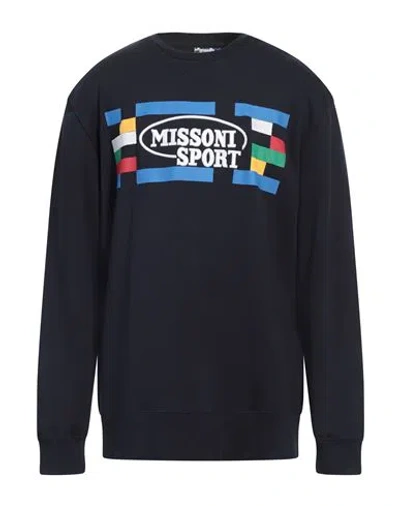 Missoni Man Sweatshirt Midnight Blue Size S Cotton
