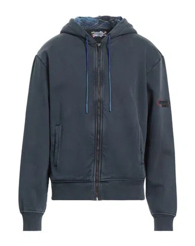 Missoni Man Sweatshirt Midnight Blue Size Xxl Cotton