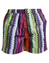 Missoni Man Swim Trunks Purple Size M Polyester, Polyamide