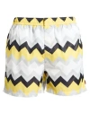 Missoni Man Swim Trunks Yellow Size Xxl Polyester, Polyamide