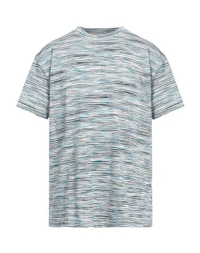 Missoni Man T-shirt Azure Size S Cotton In Blue