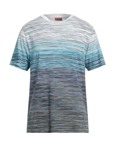 MISSONI MISSONI MAN T-SHIRT AZURE SIZE XS COTTON