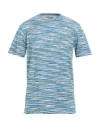 Missoni Man T-shirt Azure Size S Cotton In Blue