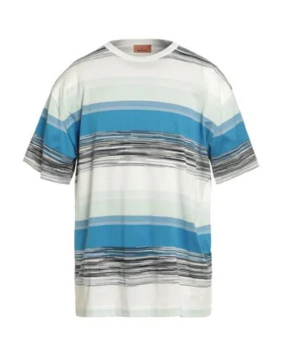 Missoni Man T-shirt Azure Size Xl Cotton In Blue