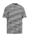 Missoni Striped Short-sleeved T-shirt In Black