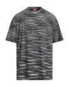 Missoni Man T-shirt Midnight Blue Size Xxl Cotton In Black