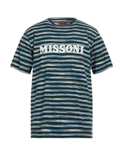 Missoni Man T-shirt Dark Green Size M Cotton