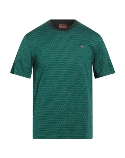 Missoni Monogram-pattern Cotton T-shirt In Green