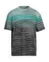 Missoni Man T-shirt Light Green Size L Cotton In Multi