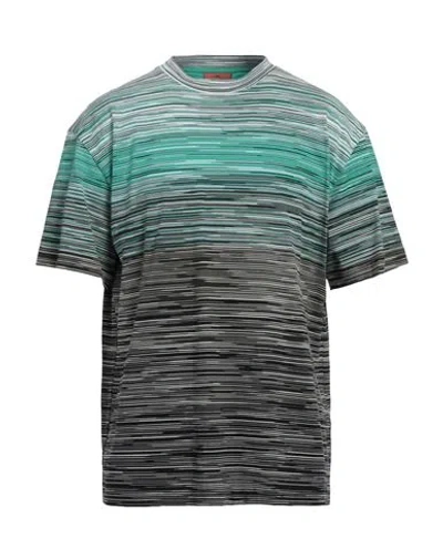 Missoni Man T-shirt Light Green Size L Cotton In Multi