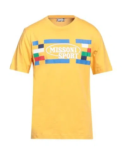Missoni Man T-shirt Marigold Size L Cotton In Yellow